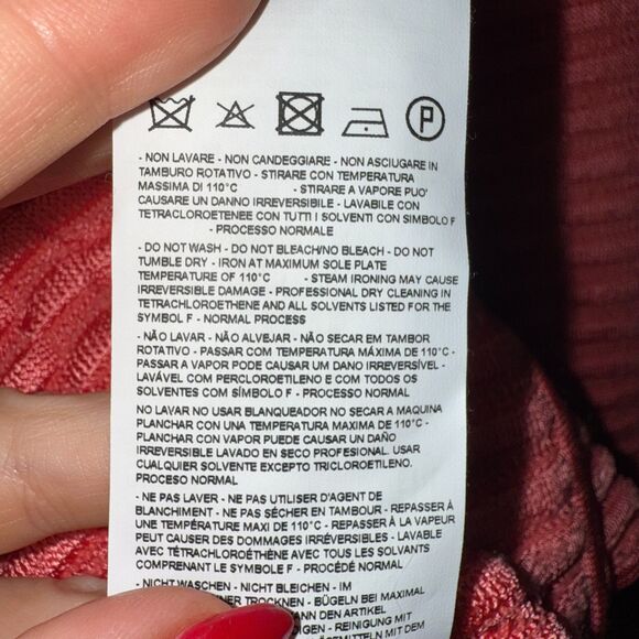 Emporio Armani Zip Up Cardigan Sweater Blazer - Coral 44/12 - Picture 8 of 8